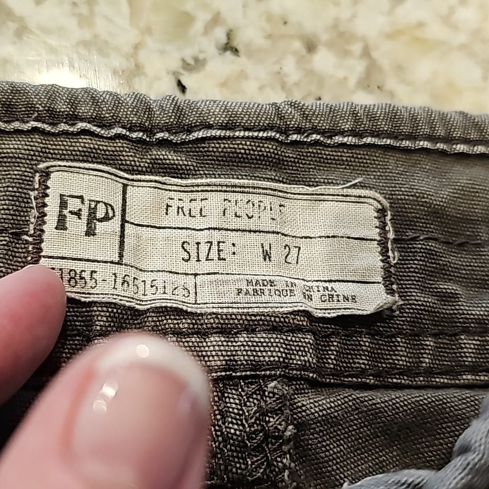 Free People Cargo Skinny Jeans, Size 27 - Picture 4 of 5